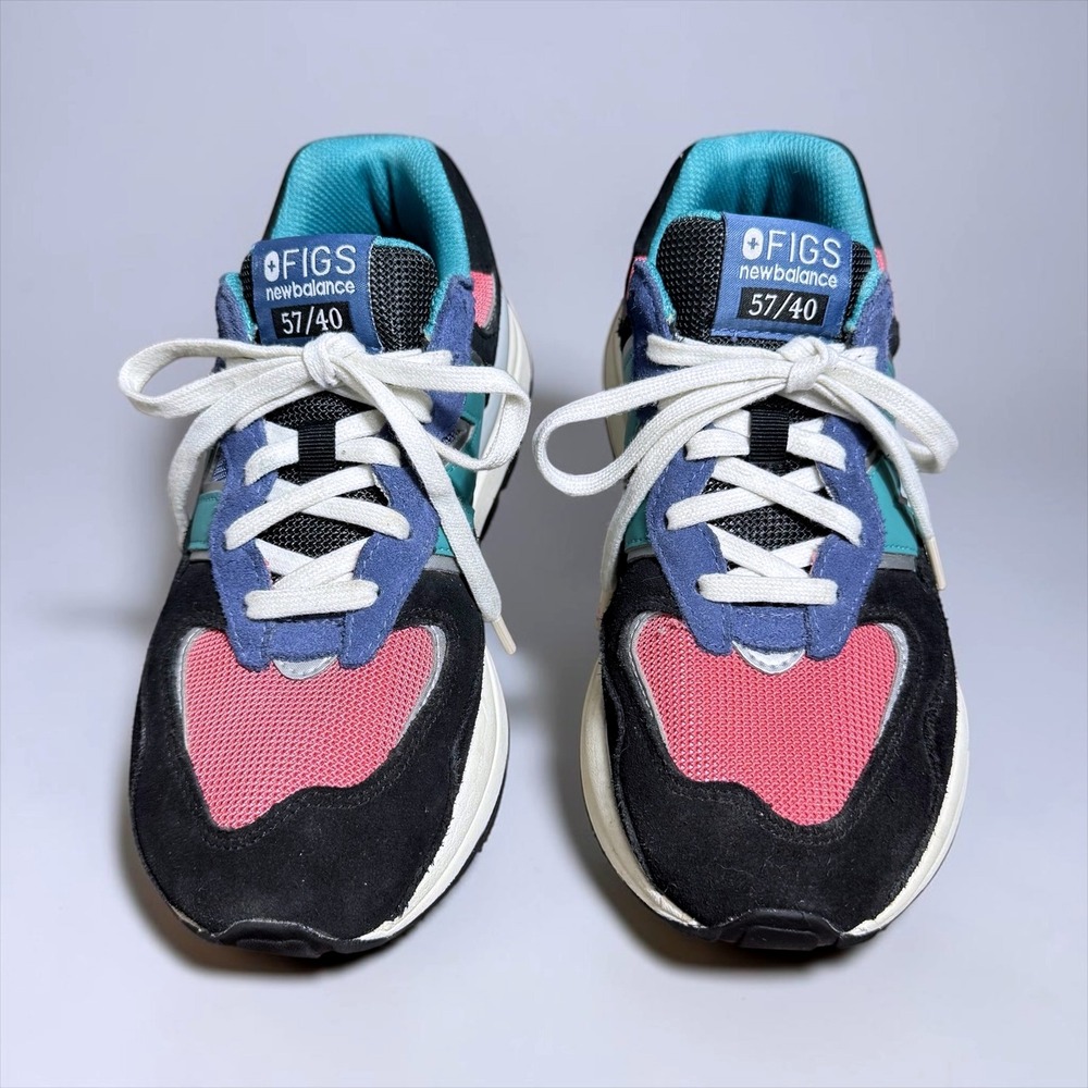 New Balance FIGS 57/40 Sneakers Multicolor Black Blue Pink Men 6 Woman 7.5